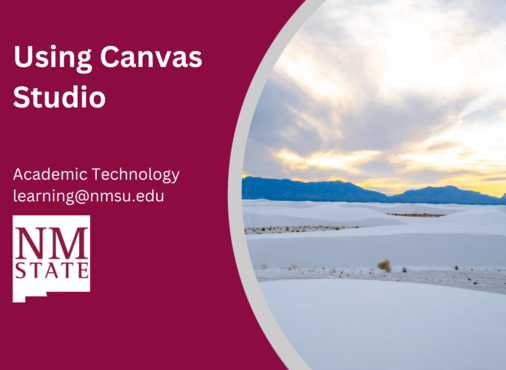 Using Canvas Studio from Academic Technology