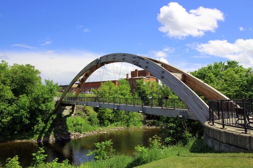 Wooden foot bridge